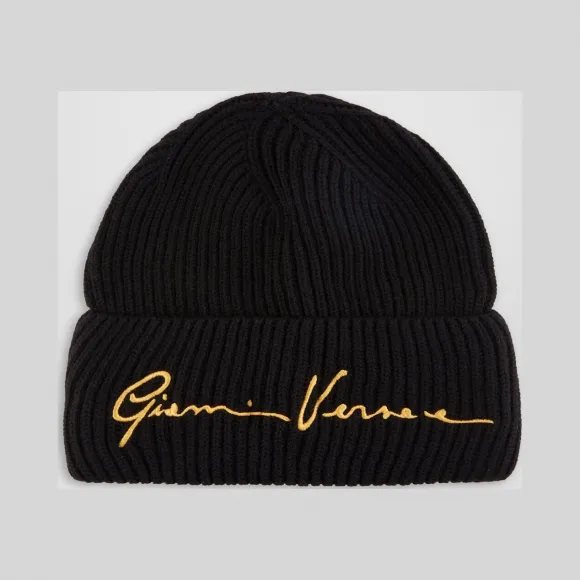 Versace  GV Signature图案羊毛帽 ICAP002-A233463_A4007