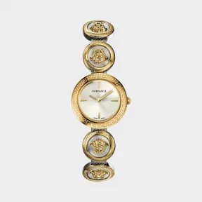 范思哲/Versace 美杜莎铆钉头像白色手镯式腕表 PVERF008-P0018_PNUL