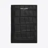 伊夫圣罗兰/Yves Saint laurent 经典SAINT LAURENT护照包，采用黑色鳄鱼压纹真皮 327051CS3