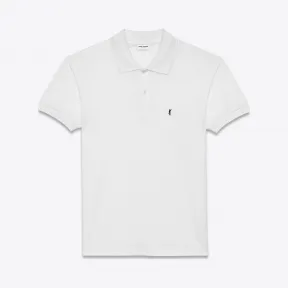 伊夫圣罗兰/Yves Saint laurent 经典白色珠地棉POLO衫 343379Y2YE19000