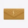 伊夫圣罗兰/Yves Saint laurent cassandre saint laurent matelassé粒面压印皮革大号翻盖钱包 372264BOW017314