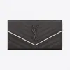 伊夫圣罗兰/Yves Saint laurent Large MONOGRAMME flap wallet in asphalt