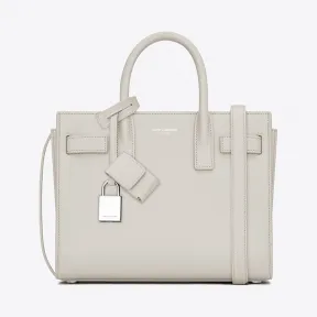 伊夫圣罗兰/Yves Saint laurent 经典nano sac de jour白鸽色粒纹真皮手袋 392035B681N