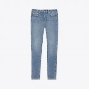 伊夫圣罗兰/Yves Saint laurent 正版中腰剪裁紧身牛仔裤，采用耐脏的蓝色弹力牛仔布 395142Y455I416