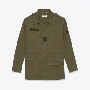 伊夫圣罗兰/Yves Saint laurent 卡其色棉麻和华达呢亚麻布经典军大衣  415149Y153W2840