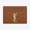 伊夫圣罗兰/Yves Saint laurent monogram粒面压印皮革卡包 423291BOW012516