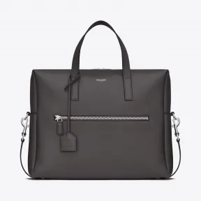 伊夫圣罗兰/Yves Saint laurent 深灰黑色真皮BOLD公文包  440606CSU1N1271