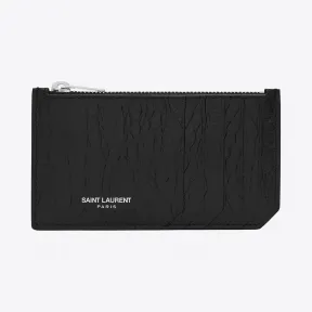 伊夫圣罗兰/Yves Saint laurent 经典saint laurent 巴黎式黑色鳄鱼压纹皮革5片段拉链包 45858