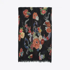 伊夫圣罗兰/Yves Saint laurent 多色花卉和蛇纹印花LOVE图案方巾 4690604Y2001083