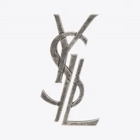 伊夫圣罗兰/Yves Saint laurent 做旧银色调金属制MONOGRAM解构式胸针 470274Y15008141