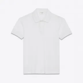 伊夫圣罗兰/Yves Saint laurent 经典白色珠地棉polo衫 472294Y2TD19000