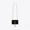 伊夫圣罗兰/Yves Saint laurent Kate 小号黑色丝绒流苏穗链条包 474366GVO0W1000