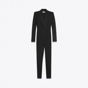 伊夫圣罗兰/Yves Saint laurent 标志性LE SMOKING黑色羊毛连身衣 481422Y531H1000