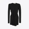 伊夫圣罗兰/Yves Saint laurent 黑色貂毛收腰长袖迷你裙 481429Y117W1000