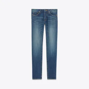 伊夫圣罗兰/Yves Saint laurent 复古深蓝色低腰紧身牛仔裤 484345Y883L4840