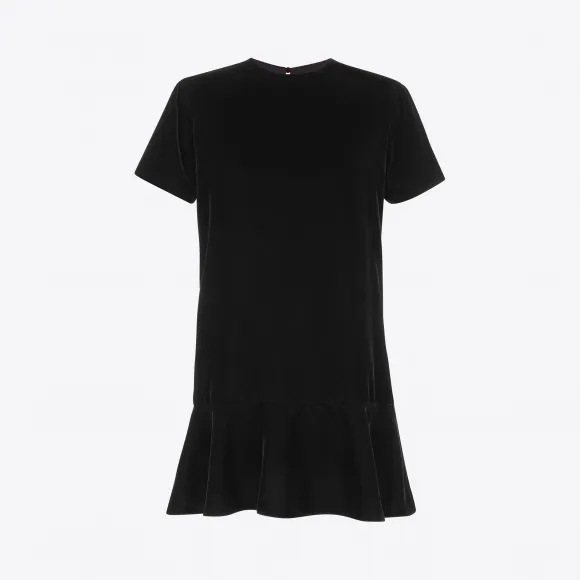 伊夫圣罗兰/Yves Saint laurent 黑色貂毛短袖迷你裙  484797Y012W1000