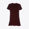 伊夫圣罗兰/Yves Saint laurent 酒红色天鹅绒短袖迷你裙 484797Y525R5504