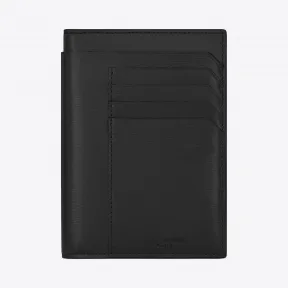 伊夫圣罗兰/Yves Saint laurent FRAGMENTS黑色真皮和闪亮装饰护照包 485580D43481000