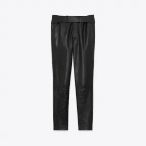 伊夫圣罗兰/Yves Saint laurent 裤子搭配闪亮黑色粒面皮革燕尾服 490797YC2IE1000