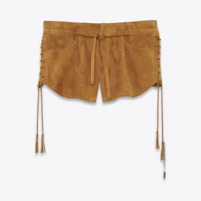 伊夫圣罗兰/Yves Saint laurent 波点绒面革饰有迷你短裤 496795YC2LW2203