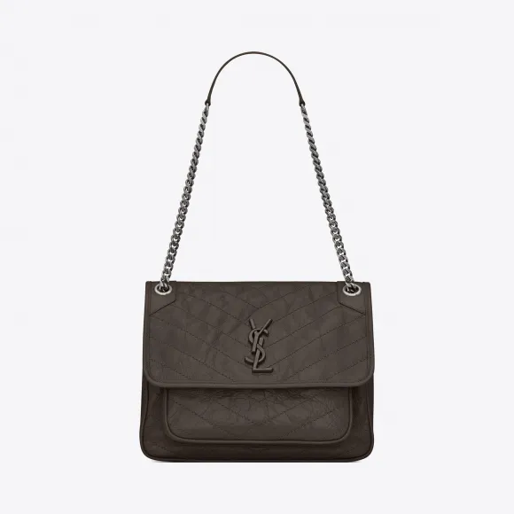 伊夫圣罗兰/Yves Saint laurent 女士 NIKI中号褶皱复古皮革手袋 4988940EN041011