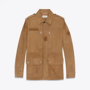 伊夫圣罗兰/Yves Saint laurent 在烟草绒面革的军用派克大衣 501977YC2LW2631