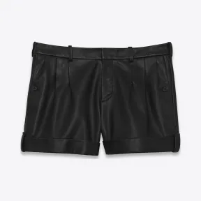 伊夫圣罗兰/Yves Saint laurent 黑色皮革短裤 505660YC2MS1000
