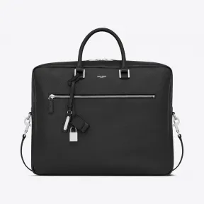 伊夫圣罗兰/Yves Saint laurent Sac de Jour 大号黑色粒纹软皮公文包 528744DTI0E1000