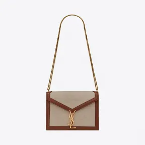 伊夫圣罗兰/Yves Saint laurent 女士 CASSANDRA monogram图案帆布和光滑皮革搭扣包 532750HZD2J9380