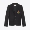 伊夫圣罗兰/Yves Saint laurent Saint Laurent 徽章毛毡休闲西装外套 561166Y514F100