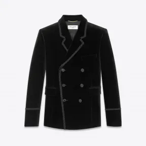 伊夫圣罗兰/Yves Saint laurent 天鹅绒西装外套，配有编织饰边 566340Y615W1000