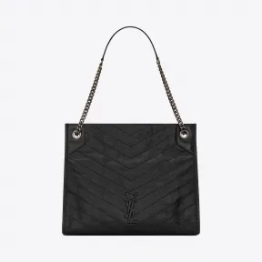 伊夫圣罗兰/Yves Saint laurent NIKI 中号复古褶皱真皮购物袋 5779990EN041000