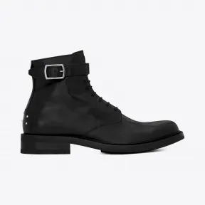 伊夫圣罗兰/Yves Saint laurent 袋鼠外观皮革ARMY靴子饰有饰钉 58473100EXX1000