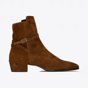 伊夫圣罗兰/Yves Saint laurent CLEMENTI麂皮搭扣靴 5865520LI002330