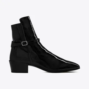 伊夫圣罗兰/Yves Saint laurent CLEMENTI漆皮搭扣靴 5865521LA001000
