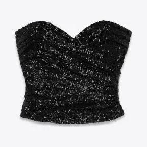 伊夫圣罗兰/Yves Saint laurent 亮片刺绣紧身胸衣 606071Y400Q1069