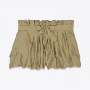 伊夫圣罗兰/Yves Saint laurent 真丝斜纹布蓬松短裤 606969Y3A803565