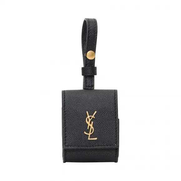 伊夫圣罗兰/Yves Saint laurent Monogram Graud压纹皮革Monogram耳机架 6121111GF0J1000
