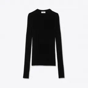 伊夫圣罗兰/Yves Saint laurent 山羊绒、羊毛和桑蚕丝罗纹圆领毛衫 617962YAPK21000