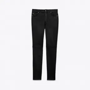 伊夫圣罗兰/Yves Saint laurent 粒面弹力皮革高腰紧身裤