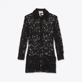 伊夫圣罗兰/Yves Saint laurent 扭绳蕾丝衬衫裙