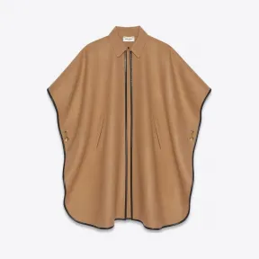 伊夫圣罗兰/Yves Saint laurent 皮革滚边山羊绒斗篷 661166Y143V2612