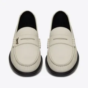 伊夫圣罗兰/Yves Saint laurent monogram光滑皮革便士乐福鞋 67023118RTT1906