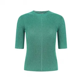 伊夫圣罗兰/Yves Saint laurent 绿色 绿色卢勒克斯短袖针织 670561Y75GJ4403