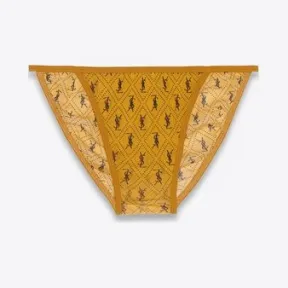 伊夫圣罗兰/Yves Saint laurent 针织薄纱字母标志内裤 676125Y36ML7463