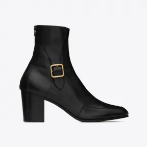 伊夫圣罗兰/Yves Saint laurent mick光滑皮革拉链靴 70947925N001000