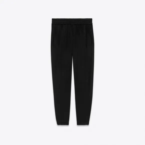 伊夫圣罗兰/Yves Saint laurent 绉缎修身卫裤 713410Y001W1000