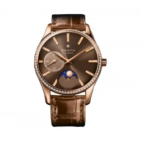 真力时/Zenith 菁英系列 玫瑰金，镶钻 自动机械机芯 女表 22.2310.692-75.C709